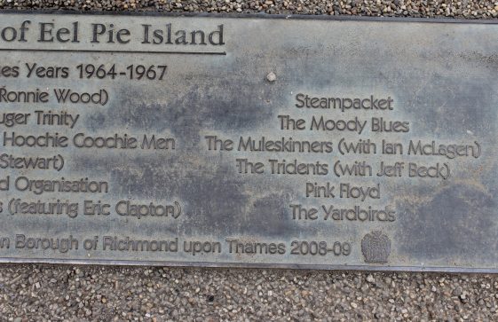 Commemorative Plaque - bands of Eel Pie Island