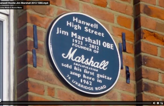 Brian Poole unveils plaque in memory of Jim Marshall, Hanwell Hootie 2013