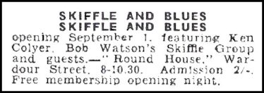 The London Skiffle and Blues Club opens in 1955